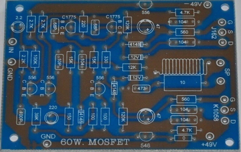 Empty Amplifier PCB Board